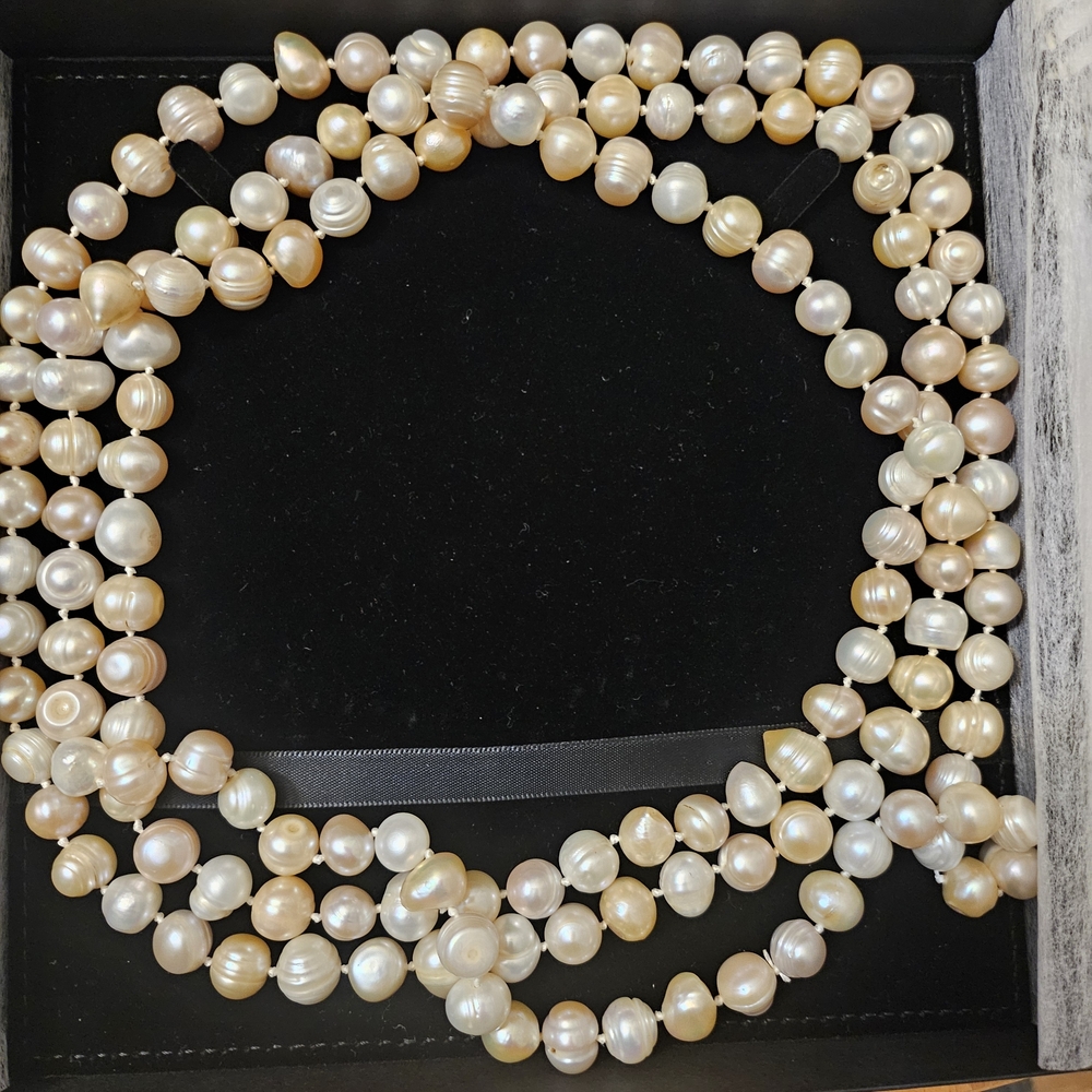 Elegant Akoya Pearl Long Necklace